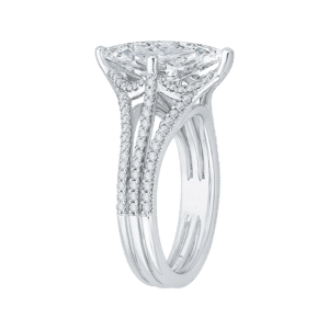 18K White Gold Marquise Diamond Engagement Ring (Semi-Mount)- Wholesale Diamonds TX