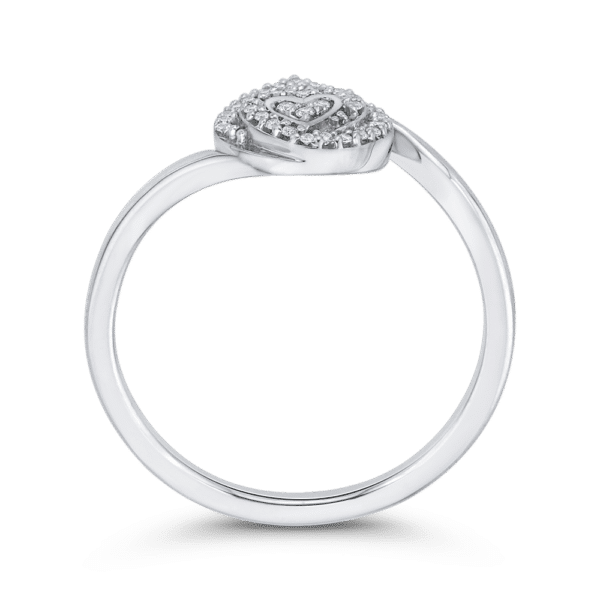 10K White Gold .12 Ct Diamonds Fashion Ring-Wholesale Diamond TX
