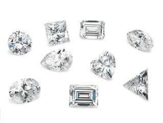 diamonds shapes - trillion cut diamonds and more